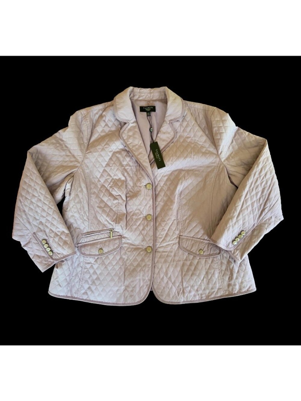 NWT Talbots Quilted Blazer Jacket Lilac Purple Pastel Plus Size 20W